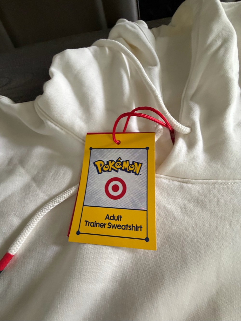 Pokemon White Hoodie with Yellow Accents - Gotta Catch 'Em All Text - Picture 3 of 12